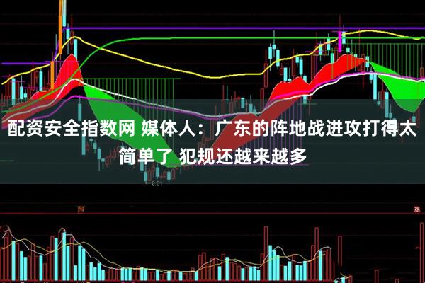 配资安全指数网 媒体人：广东的阵地战进攻打得太简单了 犯规还越来越多